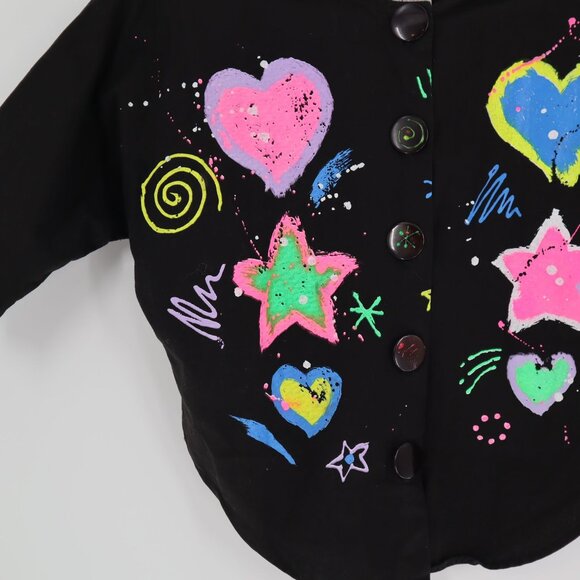 Topsun Downs Shirt Women M Black Retro Whimsical Artistic Playful Grunge Concert - Picture 7 of 10